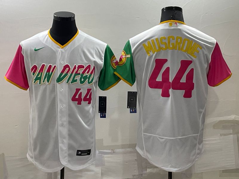 Men San Diego Padres #44 Musgrove White City Edition Elite Nike 2022 MLB Jersey->san diego padres->MLB Jersey